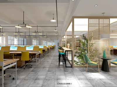 办公室-880㎡-现代风效果图