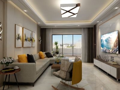 岭南新世界-85㎡-现代风效果图