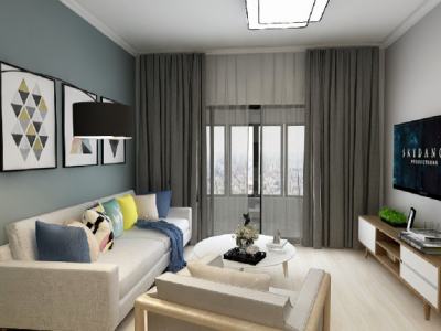 荔富湖畔-75㎡-北欧风效果图