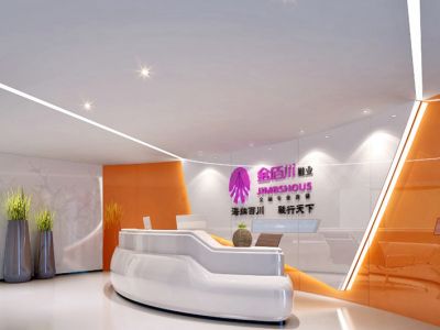 办公室-2400㎡-现代风效果图