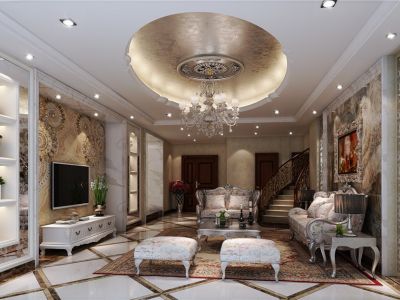 凤雅苑-370㎡-欧式风效果图