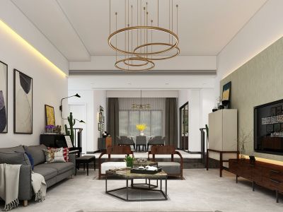 合景誉山国际-850㎡-现代风效果图