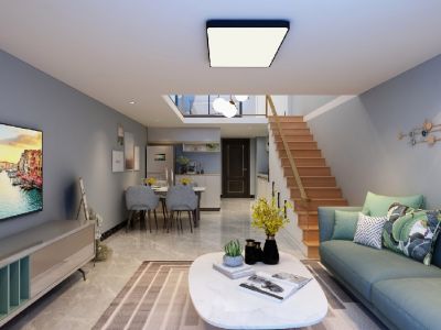 孔雀丹枫园-85㎡-现代风效果图