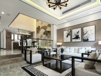 华远云和墅-225㎡-新中式风效果图