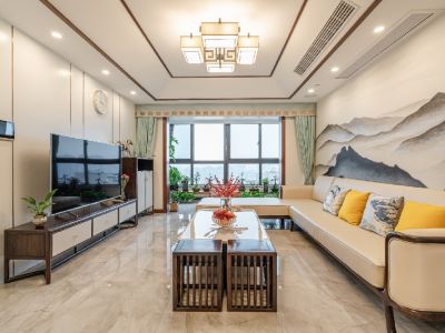 玺龙湾-139㎡-新中式风效果图