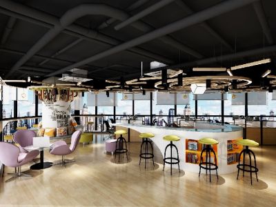 办公室-800㎡-现代风效果图