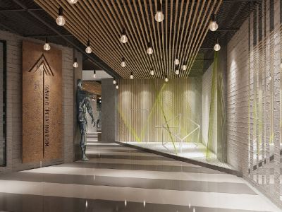 健身房-600㎡-现代风效果图