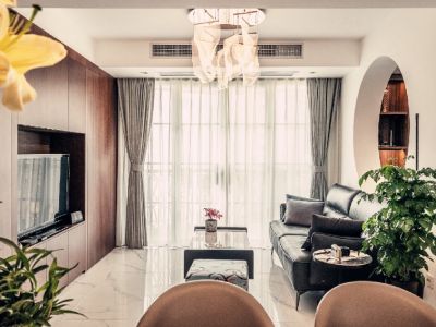 长富新城-121㎡-新中式风效果图