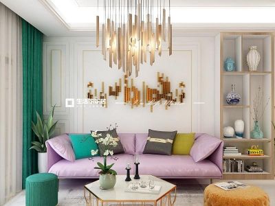 观府一号-90㎡-轻奢风效果图