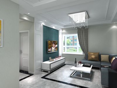 华廷四季城三居116平欧式风格装修案例