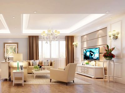 花果园L区-115㎡-美式风效果图