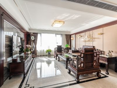 南城都汇-155㎡-中式风效果图