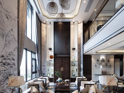 碧桂园西南上城-280㎡-中式风效果图