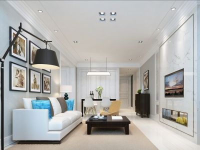 保利公园2010-94㎡-北欧风效果图