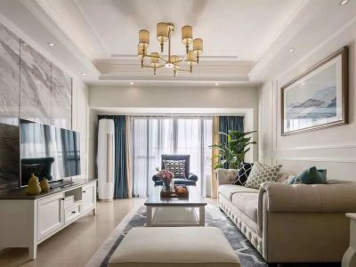 奥林清华小区-108㎡-欧式风效果图