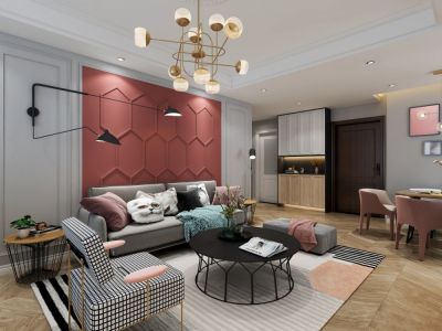 保利·大国璟-115㎡-北欧风效果图