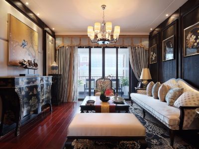 恒大绿洲-109㎡-美式风效果图