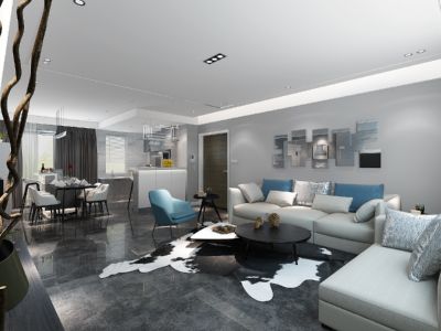 银海元隆熙府-148㎡-现代风效果图