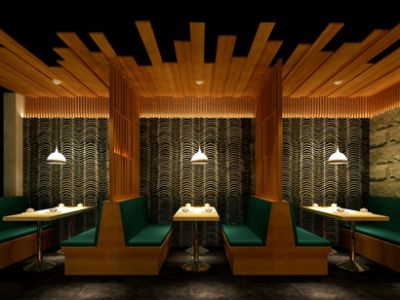 火锅餐厅-300㎡-复古风效果图