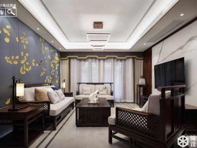 五矿晏山居-406㎡-新中式风效果图