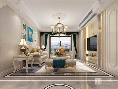 五矿澜悦方山-136㎡-欧式风效果图