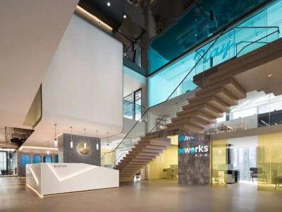 联合办公空间-1200㎡-现代风效果图