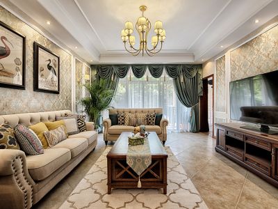 凯德双桥8号-142㎡-美式风效果图