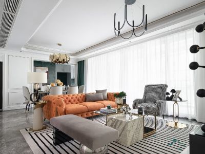 保利拉菲公馆-125㎡-现代风效果图