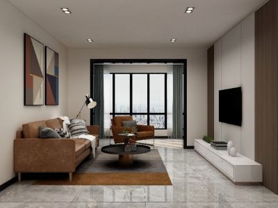 长虹云璟-110㎡-现代风效果图