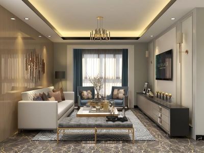 盛景澜庭-110㎡-现代风效果图