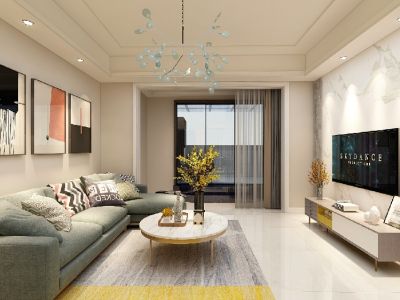 鹏浚御景名城-120㎡-现代风效果图