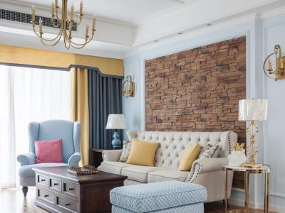 金色海岸-126㎡-美式风效果图