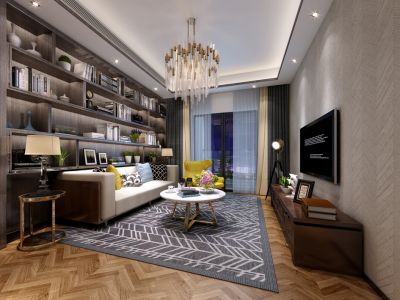 中南智在云辰-93㎡-现代风效果图