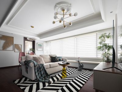 恒大御景-104㎡-混搭风效果图