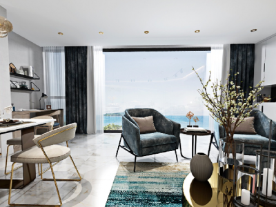 首创国际城-141㎡-现代风效果图