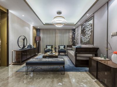 鼎世华府-132㎡-新中式风效果图