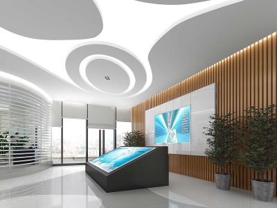 办公室-2100㎡-现代风效果图