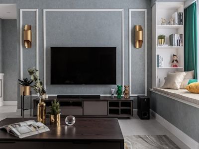 恒大中航城-130㎡-美式风效果图