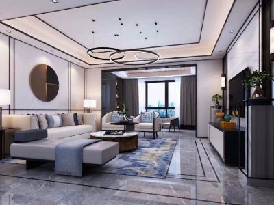 卓锦城6期紫郡-115㎡-中式风效果图