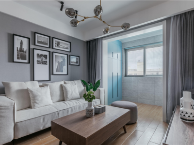 惠锦苑现代风格86平米二居室装修案例