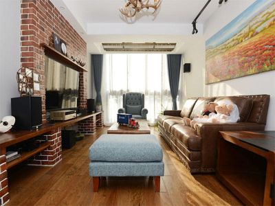 健坤华翔城-122㎡-美式风效果图