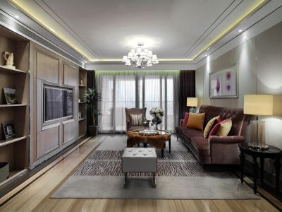 南城雅郡-138㎡-现代风效果图