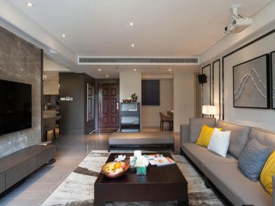 宏桥小区-109㎡-现代风效果图