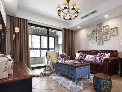 金域峰景-123㎡-美式风效果图