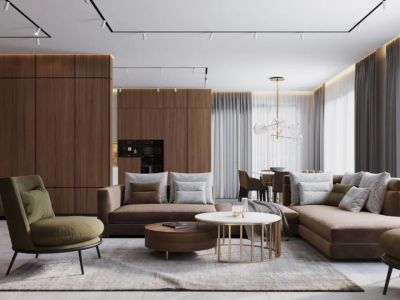 御品世家-140㎡-现代风效果图