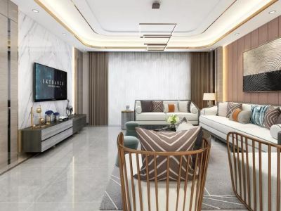 远洋自然-150㎡-现代风效果图