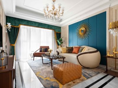 俪泊园-80㎡-混搭风效果图