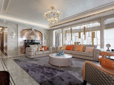 绿城九龙仓桃源里-300㎡-欧式风效果图