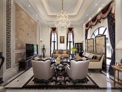 世茂御龙海湾-400㎡-欧式风效果图