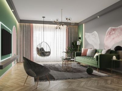 南城锦尚-110㎡-北欧风效果图